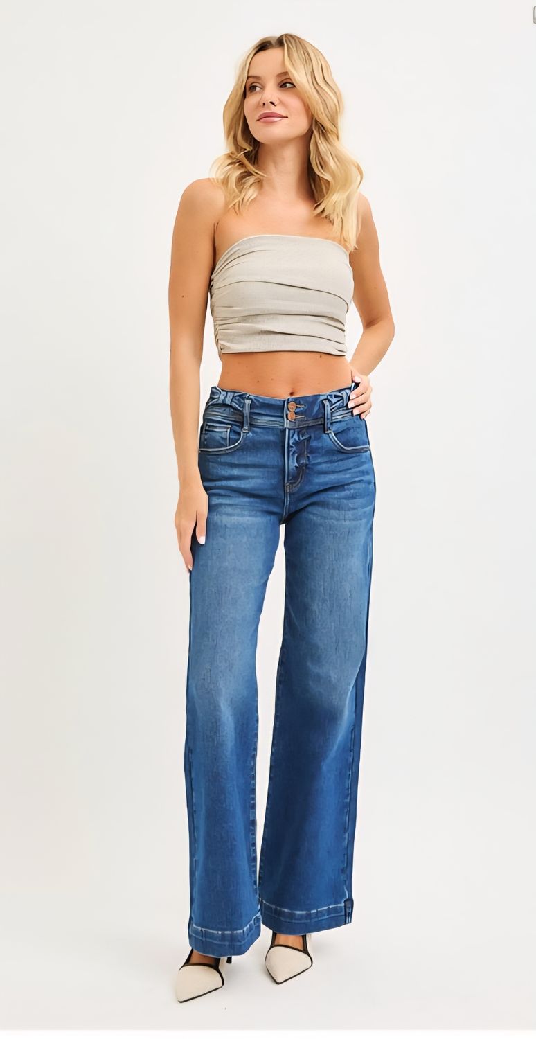 Risen In The Mix TC HR Wide Leg Jeans