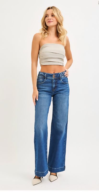 Risen In The Mix TC HR Wide Leg Jeans