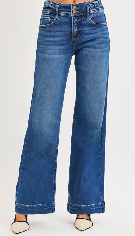Risen In The Mix TC HR Wide Leg Jeans