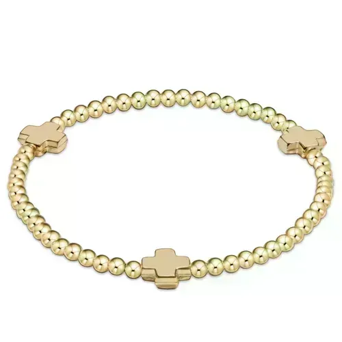 enewton egirl Signature Cross Gold 3mm Bracelet