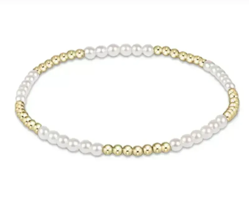 enewton Classic Blissful Pattern 2.5mm Bead Bracelet - 3mm Pearl