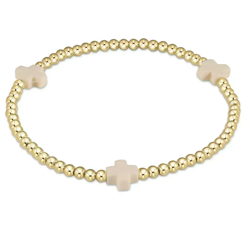 enewton Signature Cross 3mm Gold Bracelet