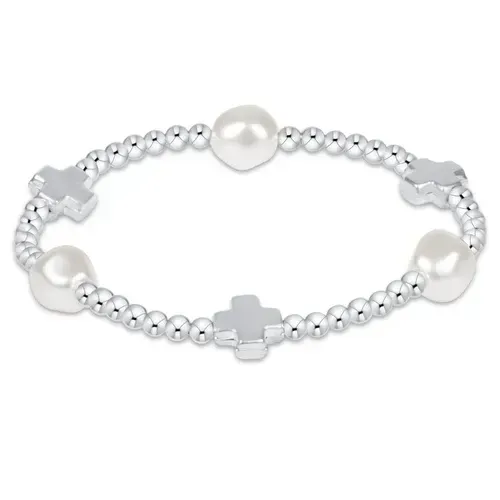 enewton Signature Cross Sterling &amp; Admire Pearl 3mm Sterling Bracelet