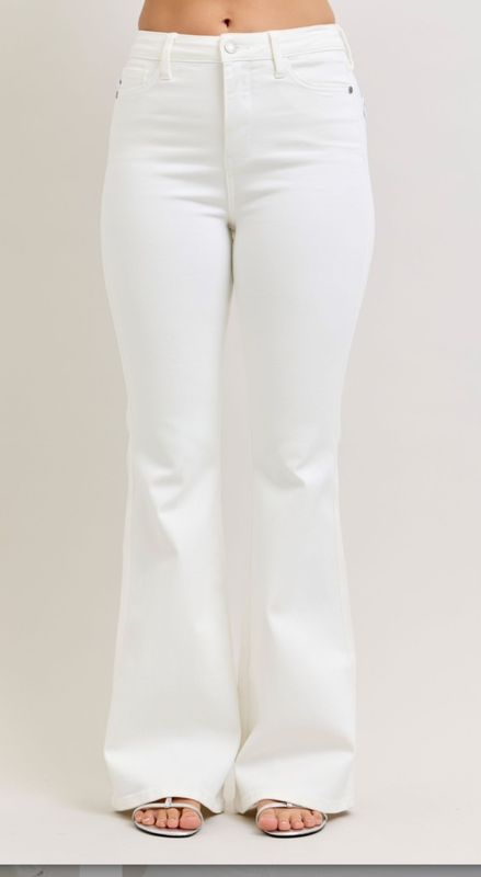 Judy Blue Fancy HW Tummy Control Flare Jean 
