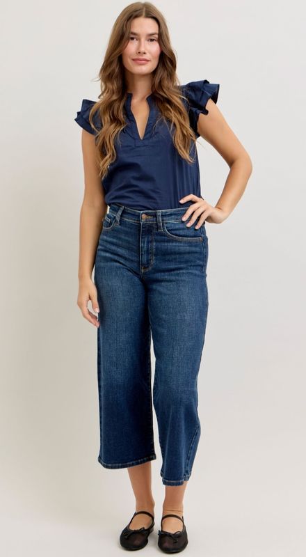 Judy Blue The Hills HW Ankle Wide Jean