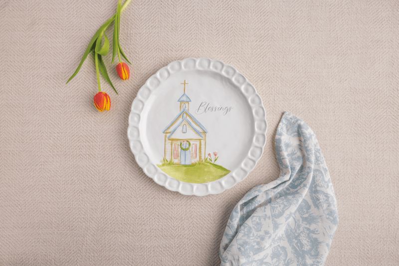 Mud Pie Church Blessing Platter