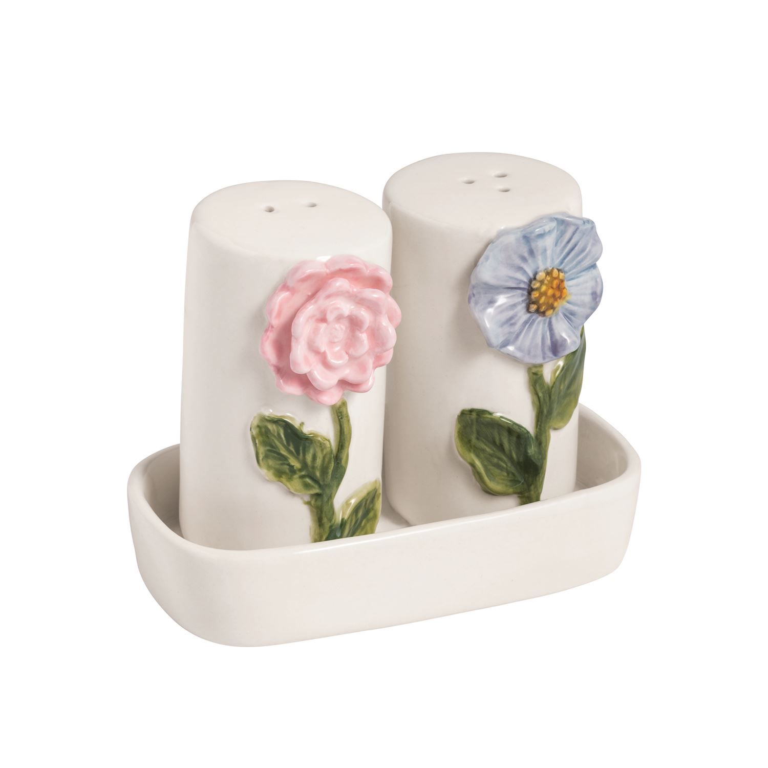 Mud Pie Flower Salt And Pepper Set