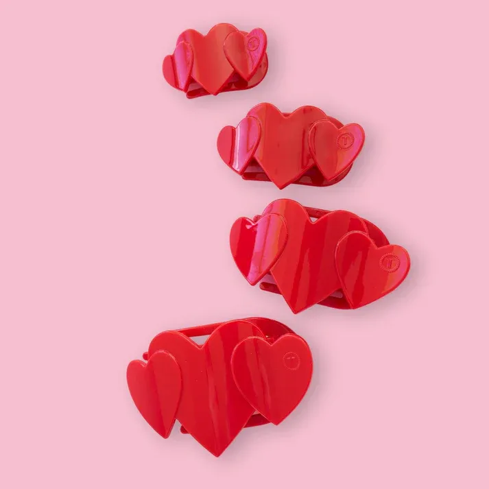Teleties Red Heart go Heart Flat Clip
