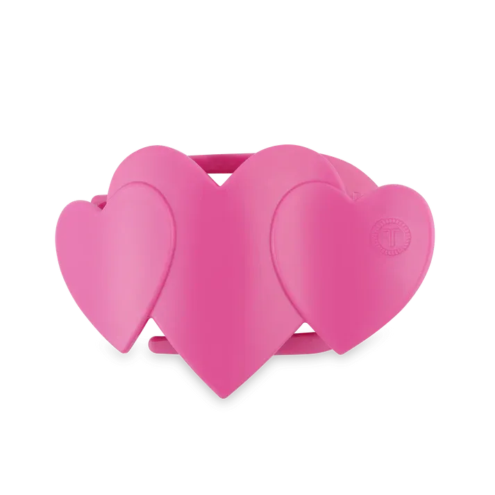 Teleties Pink Heart go Heart Flat Clip