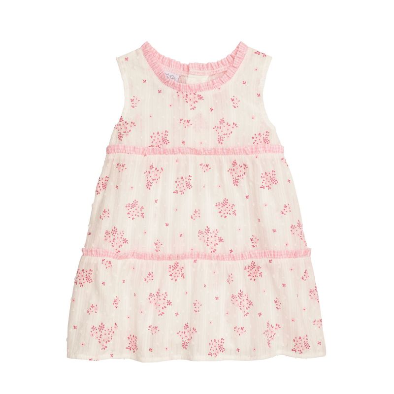 Mud Pie Pink Blossom Tiered Dress