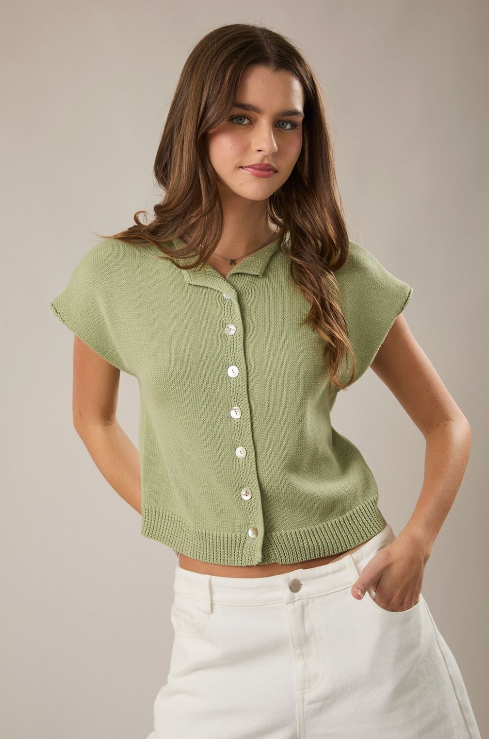 Effortless Sleeveless Sweater Top