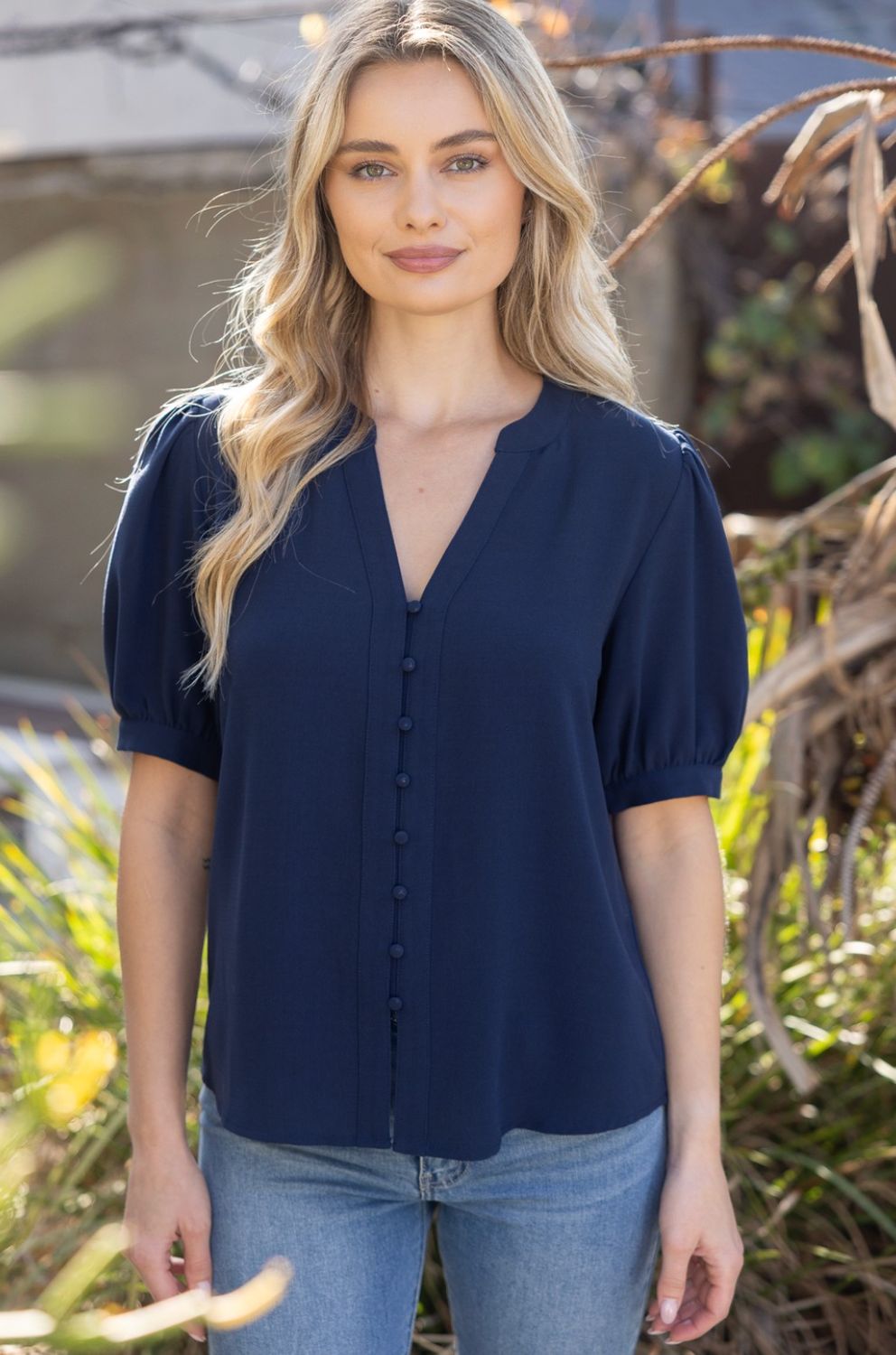 Your Classic Button Down Solid Top