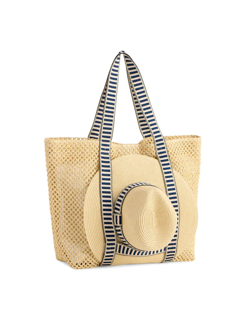 Shiraleah Dorian Tote and Hat Set
