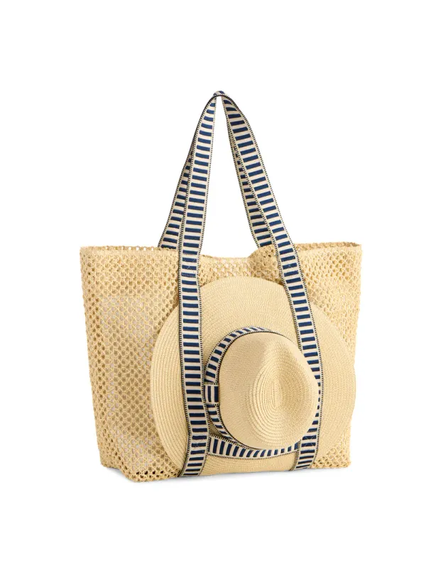 Shiraleah Dorian Tote and Hat Set