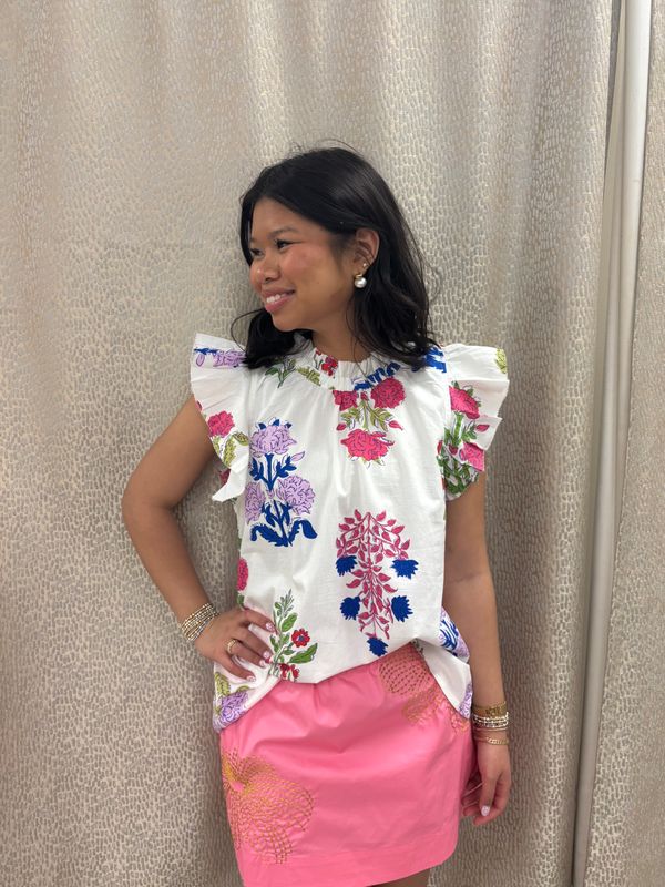 Mud Pie Kenzie Flounce Top 