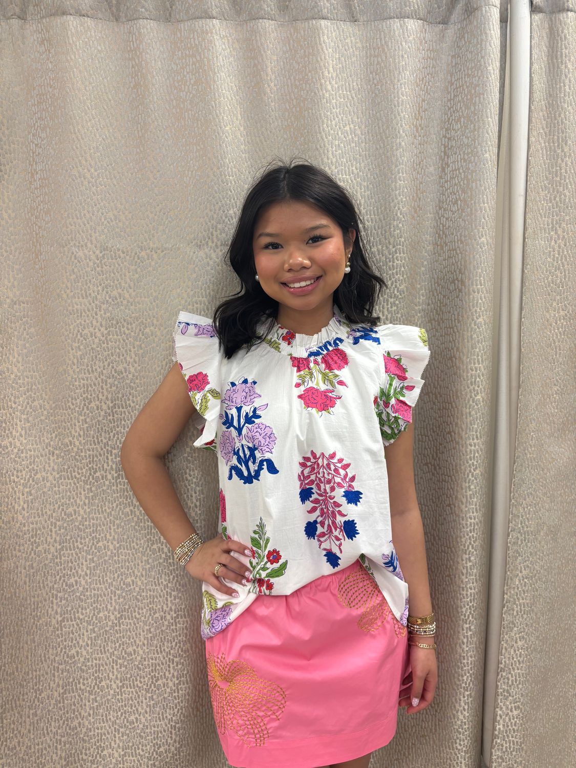 Mud Pie Kenzie Flounce Top 