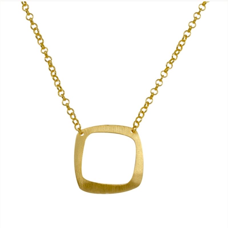 Betty Carre Piazza Open Square Necklace