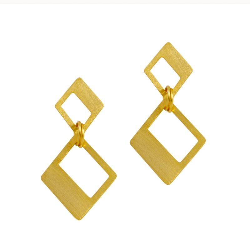 Betty Carre Nadja Square Link Earrings