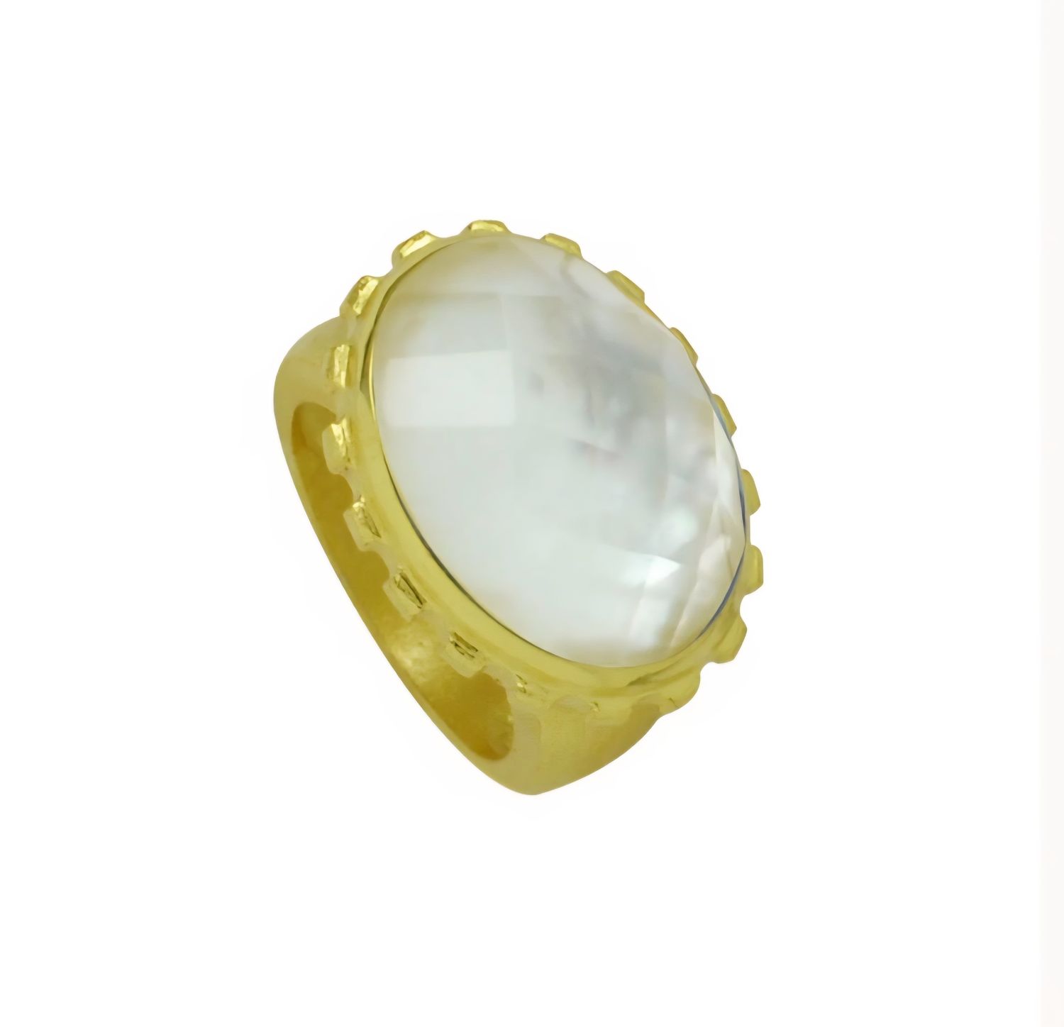 Betty Carre Izabella Details Oval Stone Ring - Gld