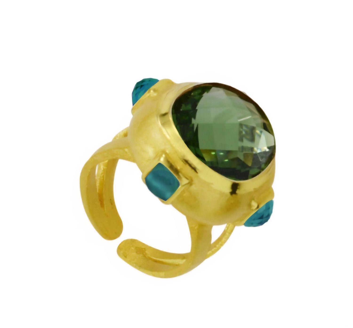 Betty Carre Dominique Lg Stone Adj Ring - Gold