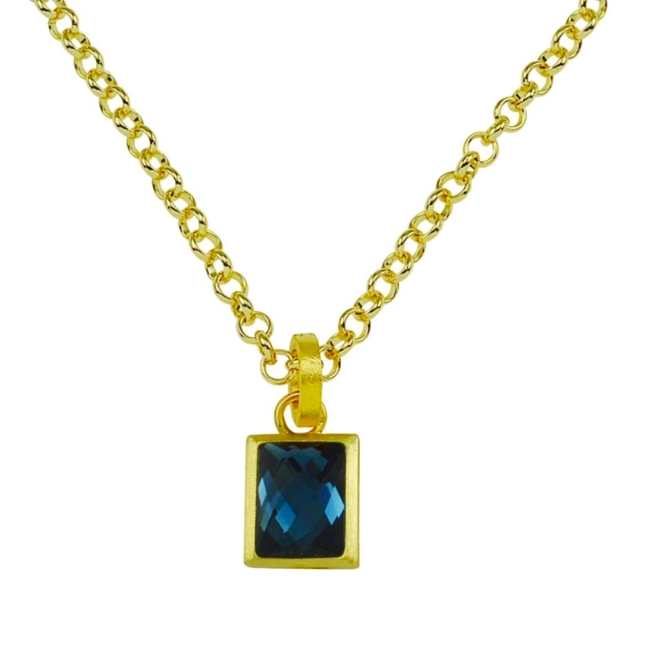 Betty Carre Vibeke Small Square Stone Necklace
