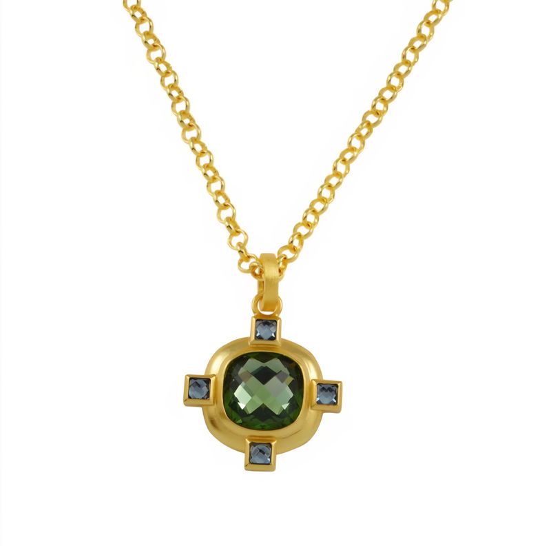 Betty Carre Domenique Lg Square Stone Necklace