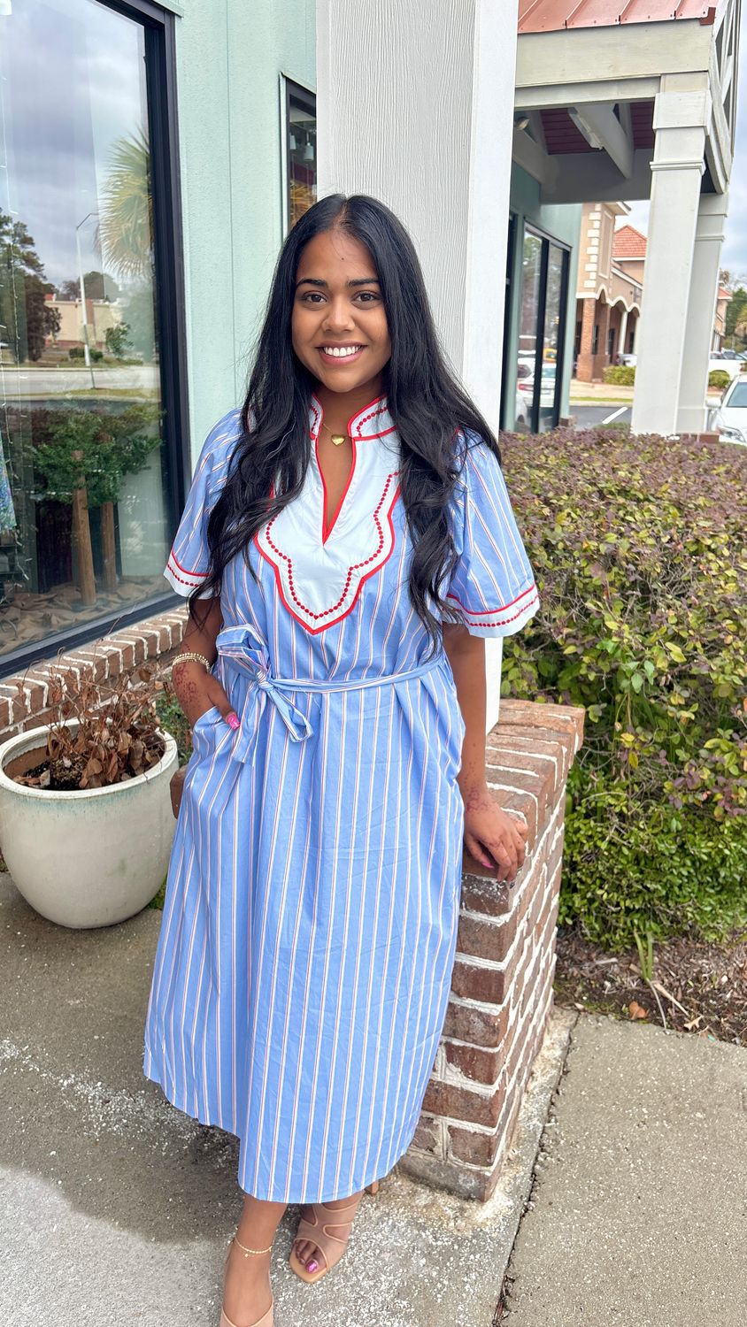 Magnolia Blush Striped Dress