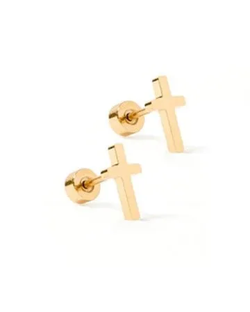 Linny Co Screwback Stud Earrings - Catherine Cross