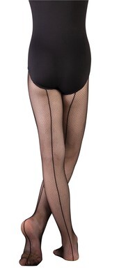 seam fishnet tights A62 SM Black