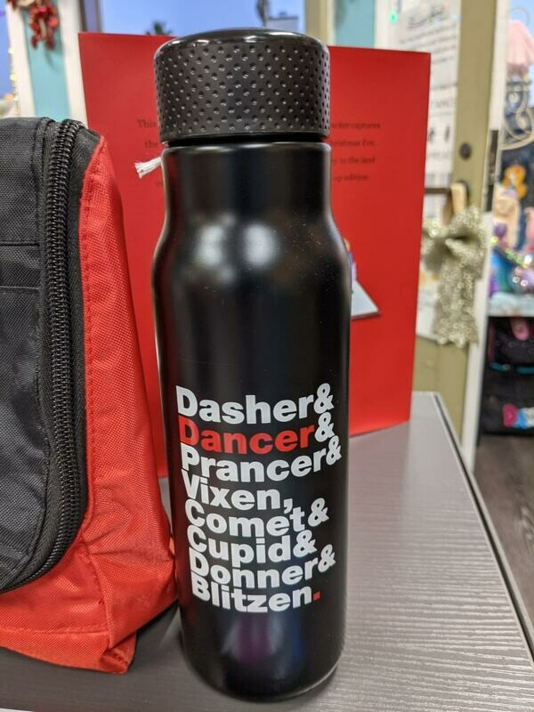 Covet Reindeer Names Stainless Steel Bottle