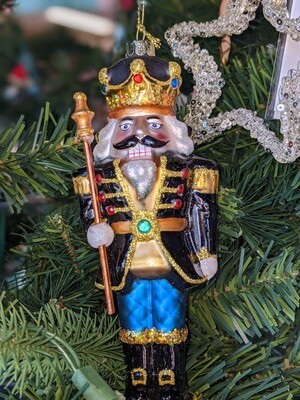 Nutcracker glass orn 180