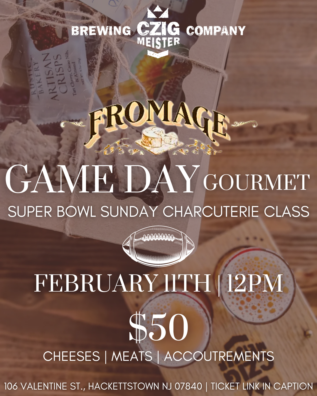 Game Day Gourmet- Super Bowl Charcuterie Class