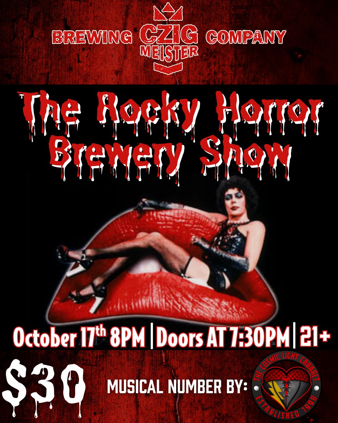 21+ October 17th 8pm- Rocky Horror Picture Show **OUTDOORS**