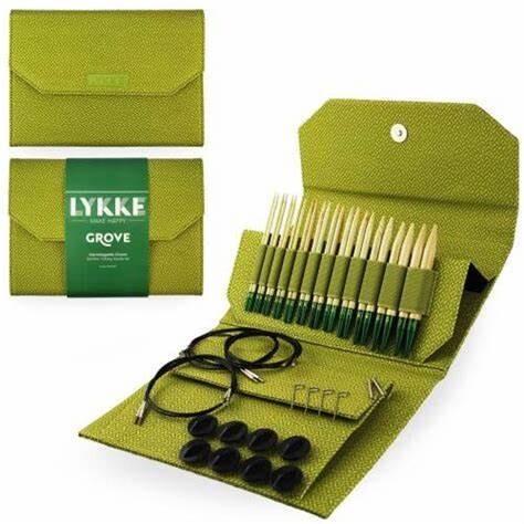 LYKKE GROVE  5" INTERCHANGEABLE CIRCULAR BAMBOO KNITTING NEEDLE SET
