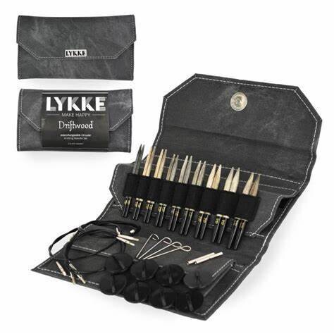 LYKKE DRIFTWOOD 5" INTERCHANGEABLE CIRCULAR BIRCHWOOD KNITTING NEEDLE SET