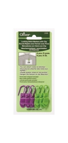 LOCKING STITCH MARKERS WITH CLIP