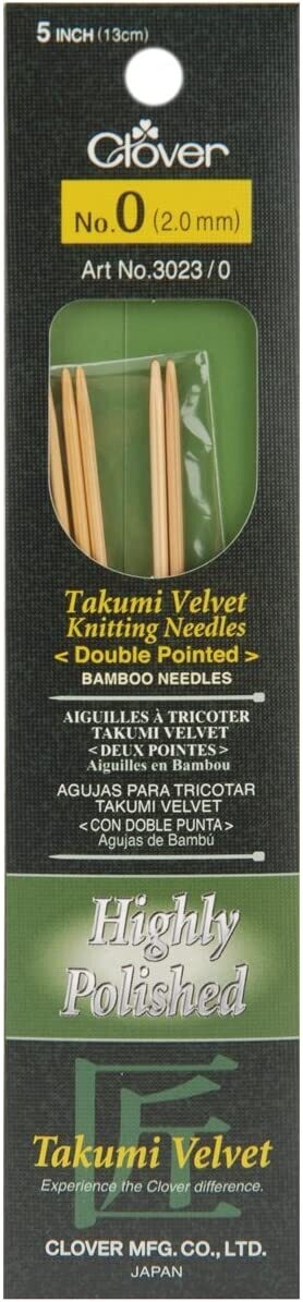 TAKUMI VELVET KNITTING NEEDLES DOUBLE POINTED