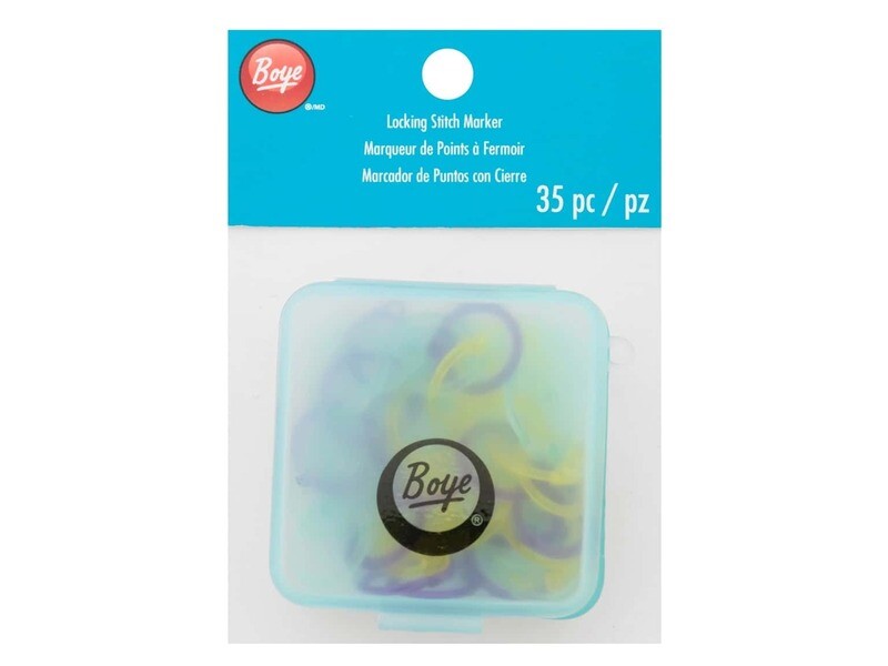 BOYE LOCKING STITCH MARKER 35 PC ASSORTED COLORS, LARGE