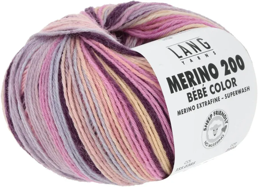 LANG YARNS MERINO 200 BEBE COLOR