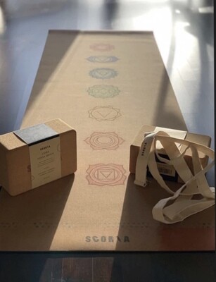 Scoria Chakras Alignment Cork Yoga Mat (4.5ml)