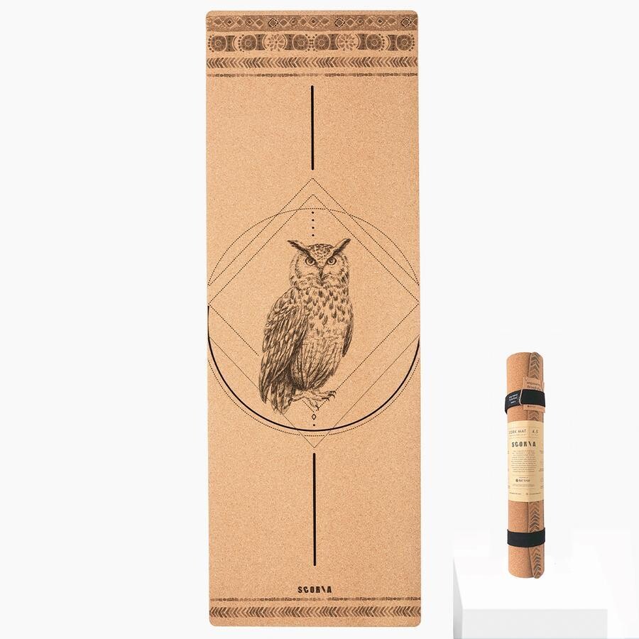 Scoria - Owl Cork Yoga Mat 