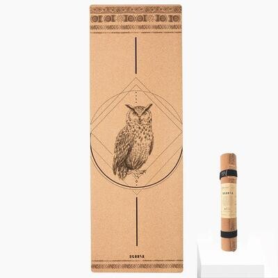 Scoria Owl Cork Yoga Mat 