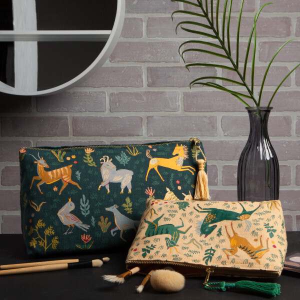 Danica - Linen Cosmetic Bag (Large)
