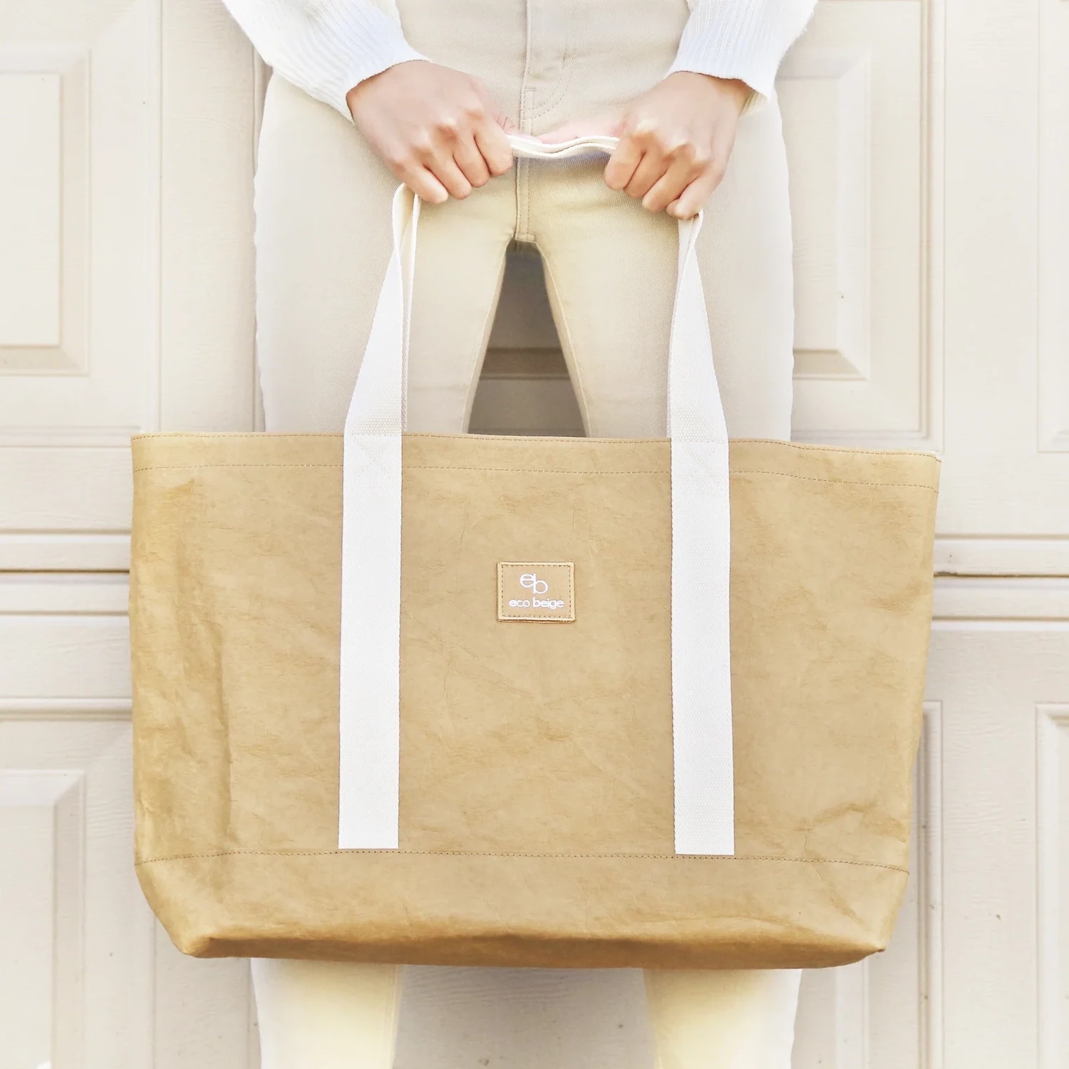 Eco Beige - Paper Leather Everything Bag
