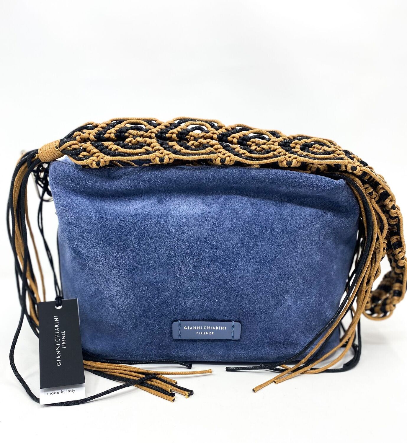 Gianni Chiarini Suede Braided Cross Bag