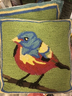 Hooked Bird Pillow