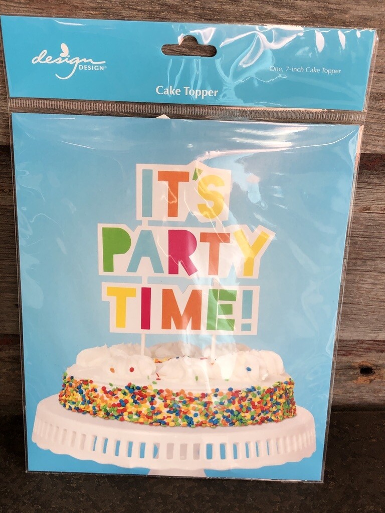 It's Party Time Cake Topper