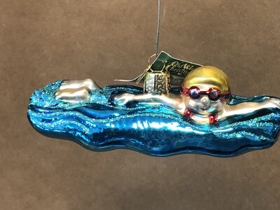 Swimming Glass Orn Swimming Glass Orn