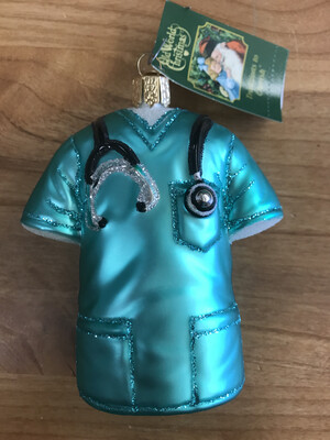 Scrubs Glass Orn Scrubs Glass Orn