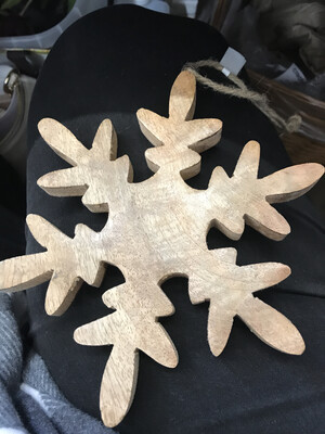 Mango Wood Snowflake Mango Wood Snowflake